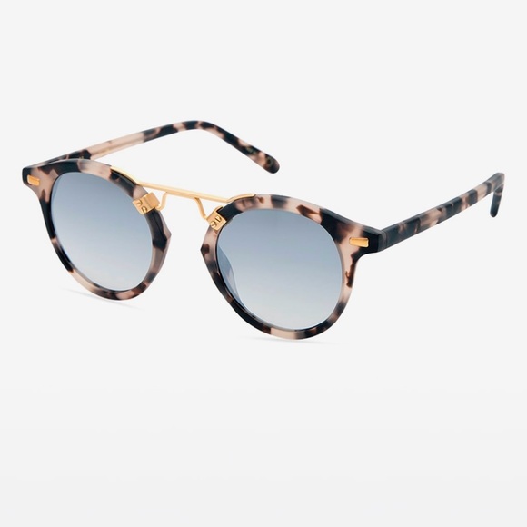 KREWE St. Louis Round Mirrored Sunglasses - Matte Sunday - Picture 2 of 8